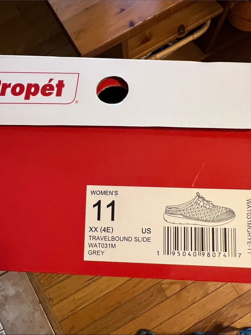 Propet Travelbound Slide Women's Slip-On Mule in Grey